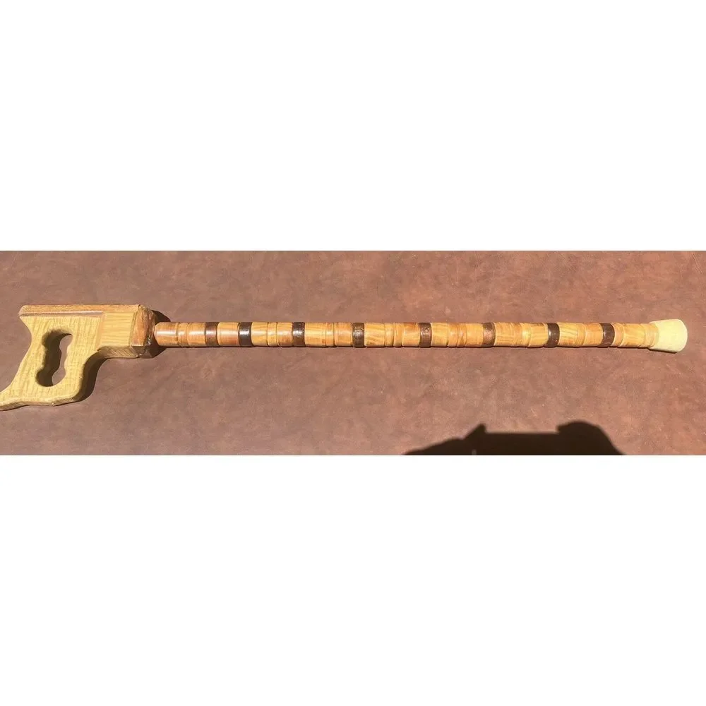 Handmade Saw Handle Walking Cane Folk Art Wood Walking Stick Carpenter